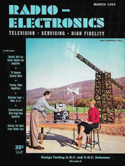 On the Cover: Antenna Testing Methods, March 1954 Radio-Electronics - RF Cafe