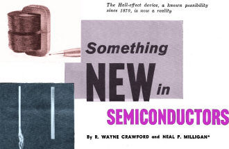 Something New in Semiconductors Hall Effect, January 1960 Radio-Electronics - RF Cafe