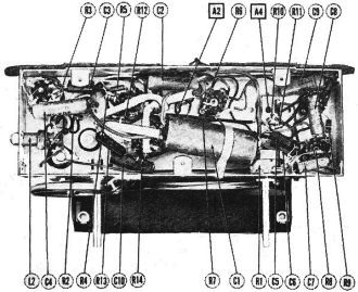 Under-chassis view of receiver