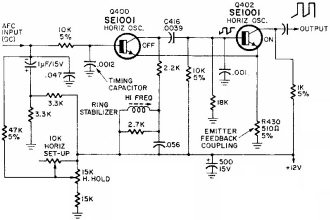 Example horizontal deflection generator circuit - RF Cafe