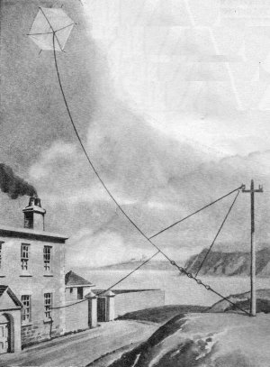 St. John's, Newfoundland, showing Senatore Marconi's arrangement for using a kite to support the antenna - RF Cafe