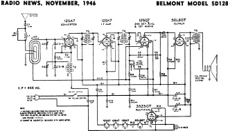 Belmont Model 5D128 Schematic - RF Cafe