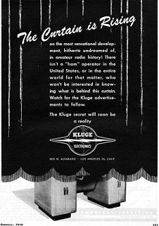 Kluge Electronics Advertisement, January 1946 Radio News - RF Cafe