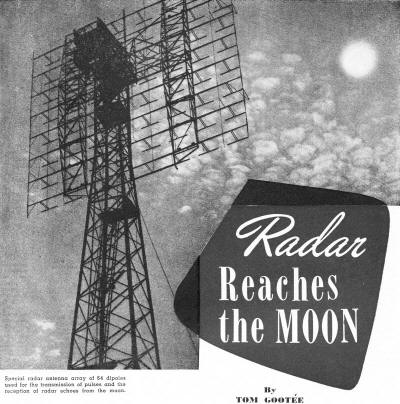 Radar Reaches the Moon, April 1946 Radio News - RF Cafe