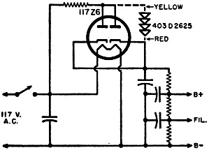 Schematic diagram shows method of substituting a selenium rectifier - RF Cafe