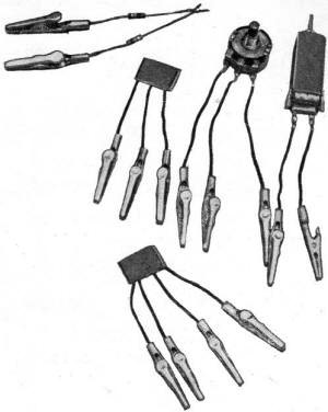 Clip leads can also be fixed to elaborate components - RF Cafe