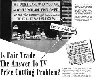 Is Fair Trade The Answer to TV Price Cutting Problem?, October 1949 Radio & Television News - RF Cafe