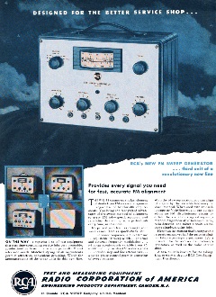 RCA Test & Measurement Equipment Advertisement, December 1947 Radio News - RF Cafe