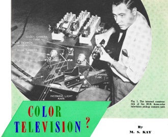 internal construction of the RCA three-color television pickup camera unit - RF Cafe
