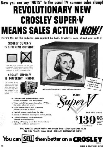Crosley TV, April 1954 Radio & Televsion News - RF Cafe