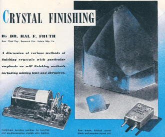 Crystal Finishing, November 1944 Radio News - RF Cafe