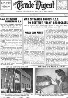 Radio Trade Digest, August 1940 Radio-Craft - RF Cafe