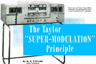 Front view of Taylor Type 900-A transmitter incorporating the new "super-modulation" principle - RF Cafe