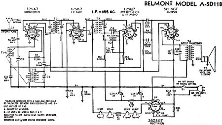 Belmont Model A-5D118 Schemtic - RF Cafe
