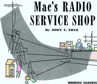 Mac's Radio Service Shop: Mending Harness, October 1950 Radio & Televsion News - RF Cafe