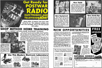 National Schools - Television & Radio Electronics Servicing, October 1945 Radio News - RF Cafe