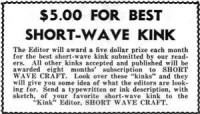 $5.00 for Best Short Wave Kink, November 1935 Short Wave Craft - RF Cafe