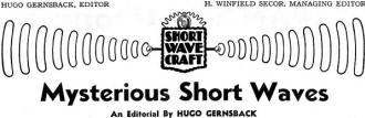 Mysterious Short Waves, March 1935 Short Wave Craft - RF Cafe