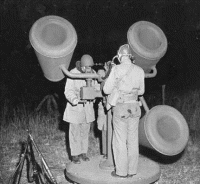RF Cafe Cool Pic - Aircraft Detection Prior to Radar, Modified cheerleader megaphones