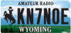 Wyoming Amateur Radio Specialty License Plate - RF Cafe