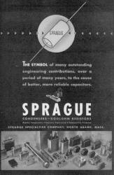 Sprague Specialties Company Advertisement from September 1942 QST - RF Cafe
