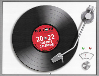 2022 Top Hits Calendar Front Cover by Axiom Test Equipment - RF Cafe Cool Product