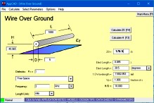 AppCAD Wire Over Ground Calculator - RF Cafe