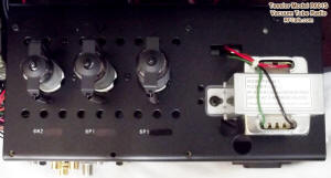 Tesslor R601S Vacuum Tube Radio Top View of Tube Chassis - RF Cafe Cool Product
