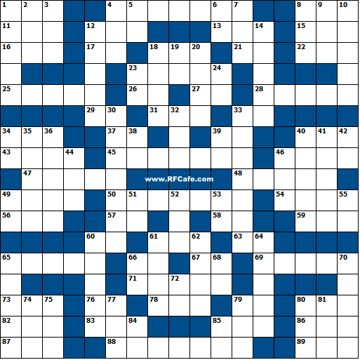 RF Cafe Engineering & Science Crossword Puzzle May 6, 2018