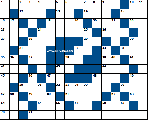 Engineering & Science Crossword Puzzle May 5, 2019 - RF Cafe