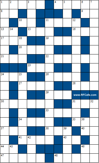 Engineering & Science Crossword Puzzle April 12, 2020 - RF Cafe