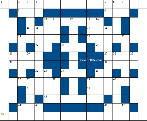 Engineering & Science Crossword Puzzle May 3, 2020 - RF Cafe