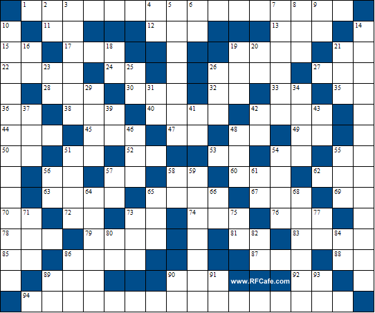 Engineering-Theme Crossword Puzzle for March 21st, 2021 - RF Cafe