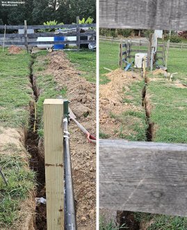 End-to-end LP gas line installation trenches - RF Cafe Website