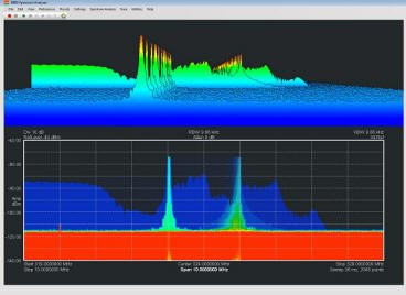 Signal Hound BB60A output screen - RF Cafe