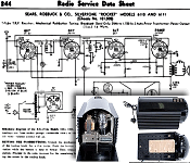 Sears, Roebuck & Co., Silvertone "Rocket" Models 6110 and 6111 Radio Service Data Sheet, January 1939 Radio-Craft - RF Cafe