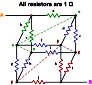 The Resistor Cube Equivalent Resistance Conundrum - RF Cafe Website