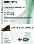 Copper Mountain Technologies Achieves ISO 9001:2015 Certification - RF Cafe Website