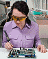 Girl Holding Soldering Iron - RF Cafe Website