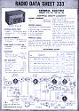 Radio Data Sheet 333 General Electric Models 100, 101, 103 and 105, March 1946 Radio-Craft - RF Cafe Website