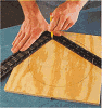 Drawing a Circle with a Framing Square and 2 Nails - RF Cafe