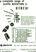 Hitachi Nuvistor Advertisement, March 6, 1964 Electronics Magazine - RF Cafe