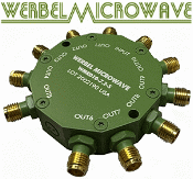 Werbel Microwave 10-Way Resistive Power Splitter for DC to 7.2 GHz - RF Cafe