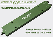 Werbel Microwave 2-Way Power Splitter for 500 MHz to 26.5 GHz - RF Cafe