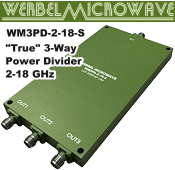 Werbel Microwave WM3PD-2-18-S 3-Way Power Splitter for 2-18&nbsp;GHz - RF Cafe