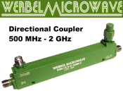 Werbel Microwave WMC-0.5-2-30dB-S Directional Coupler for 500 MHz to 2&nbsp;GHz - RF Cafe