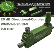 Werbel Microwave WMC-2-8-20dB-S Directional Coupler for 2-8 GHz - RF Cafe