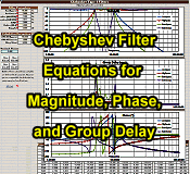 Chebyshev Filter Equations for Magnitude, Phase, and Group Delay - RF Cafe