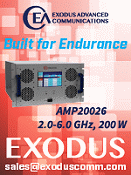 Exodus AMP20026 2.0–6.0 GHz, Ultra-Wideband 200 W SSPA - RF Cafe