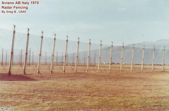 USAF Radar Clutter Fence at Aviano AB, Italy c1970 - RF Cafe
